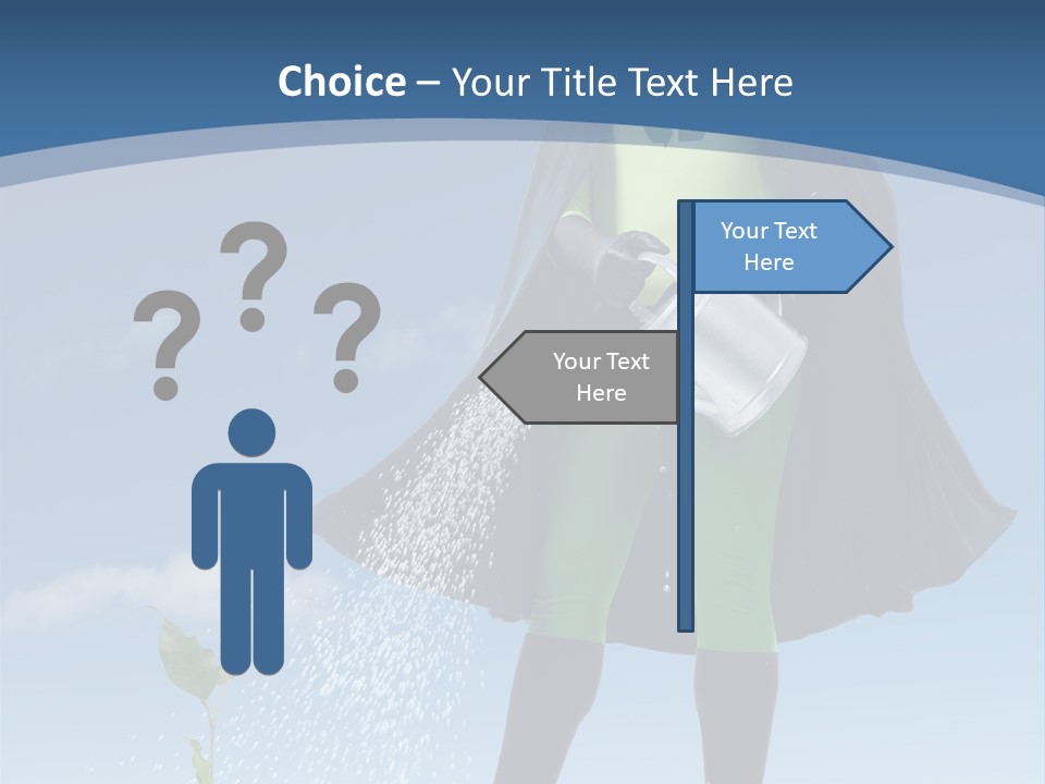 Man Sky Protect PowerPoint Template