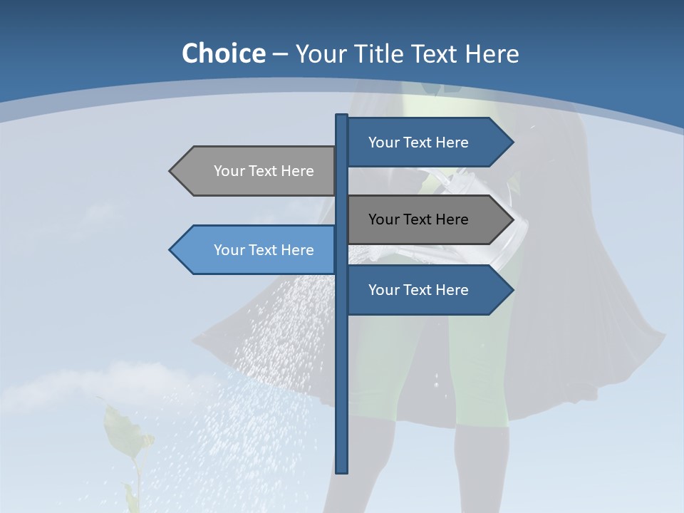 Man Sky Protect PowerPoint Template