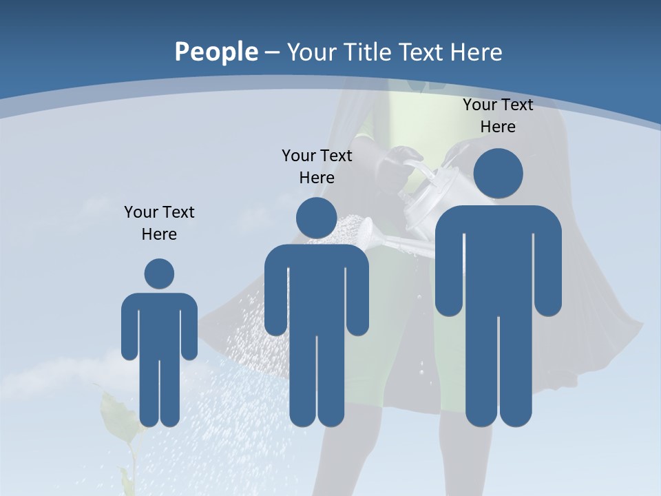 Man Sky Protect PowerPoint Template