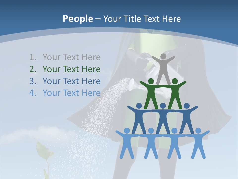 Man Sky Protect PowerPoint Template