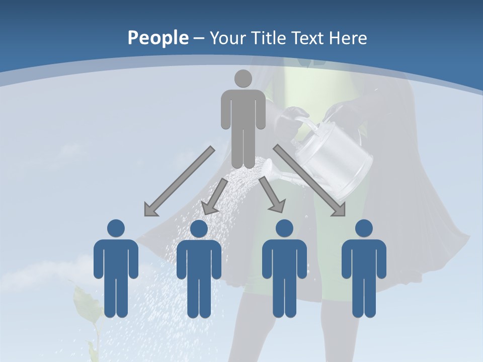 Man Sky Protect PowerPoint Template