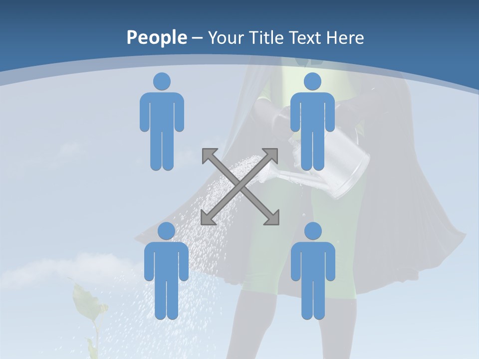 Man Sky Protect PowerPoint Template