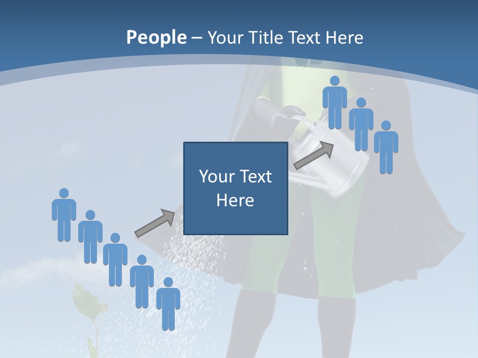 Man Sky Protect PowerPoint Template