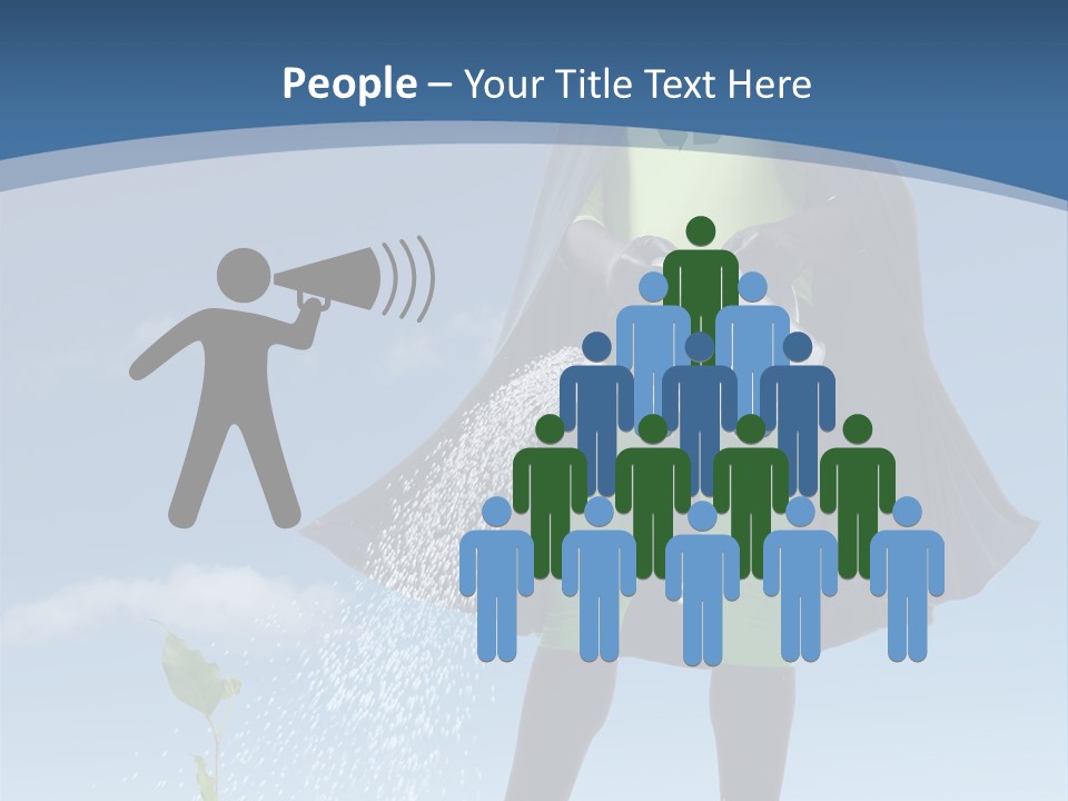 Man Sky Protect PowerPoint Template