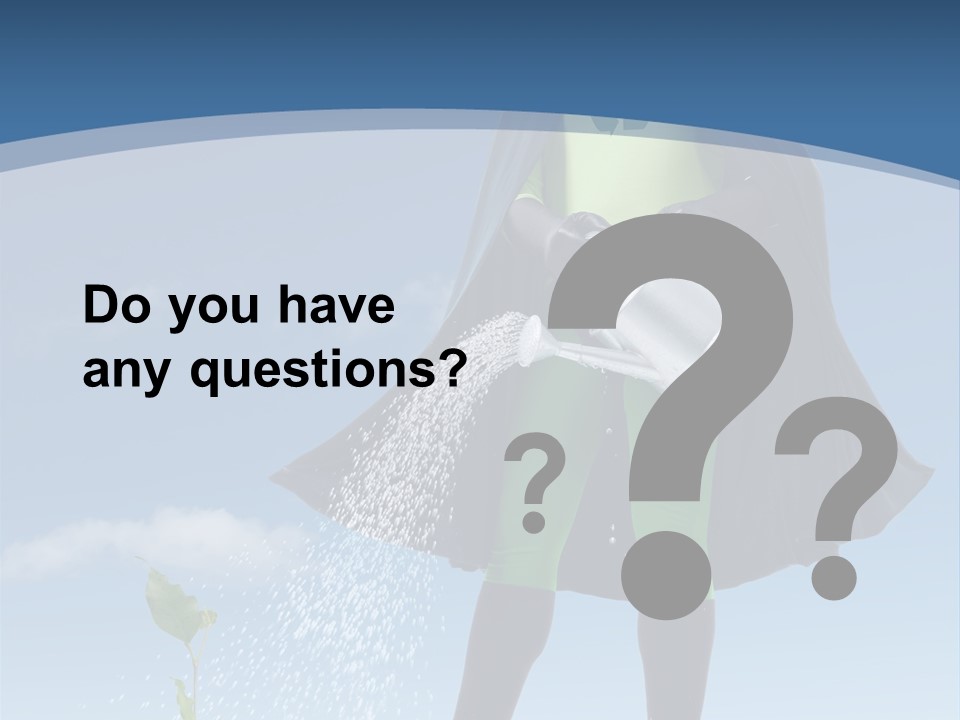 Man Sky Protect PowerPoint Template