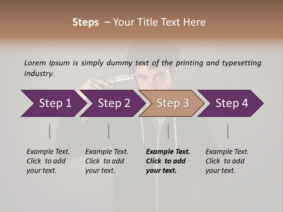Attack Fire Guy PowerPoint Template