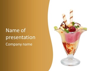 Eating Mixed Vanilla PowerPoint Template