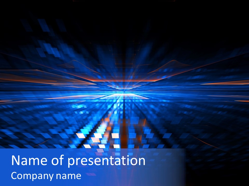 Glow Futuristic Black PowerPoint Template