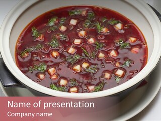 Beet Ukraine Cocktail PowerPoint Template