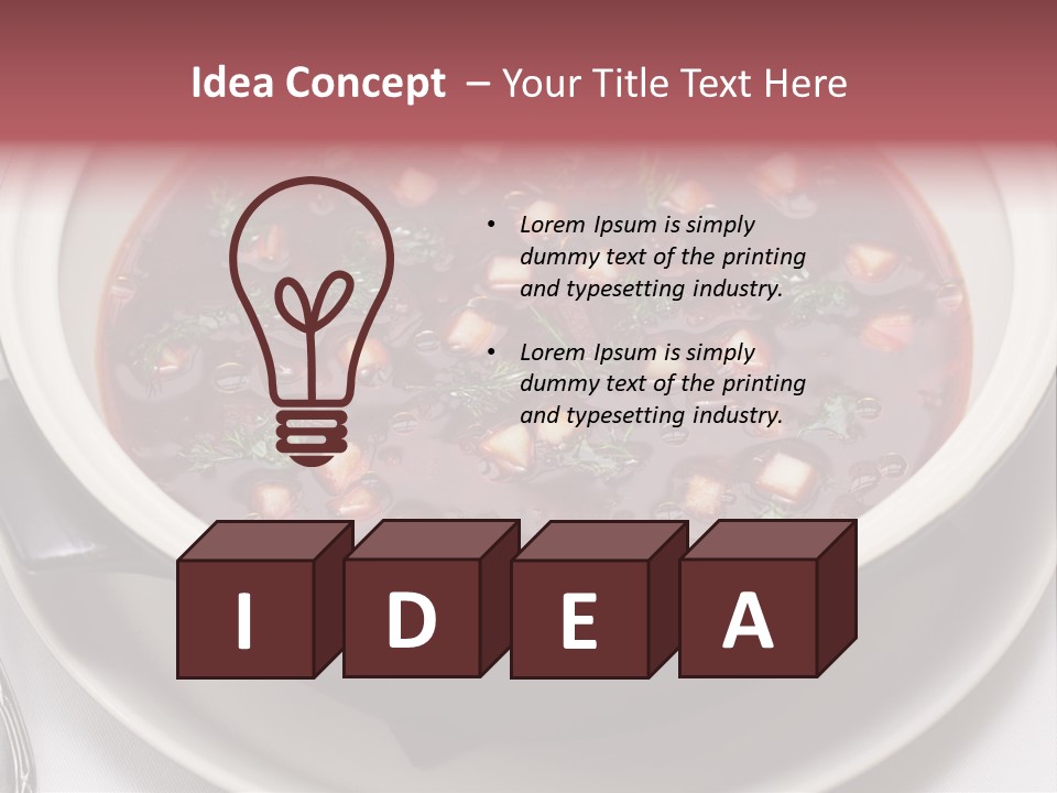 Beet Ukraine Cocktail PowerPoint Template