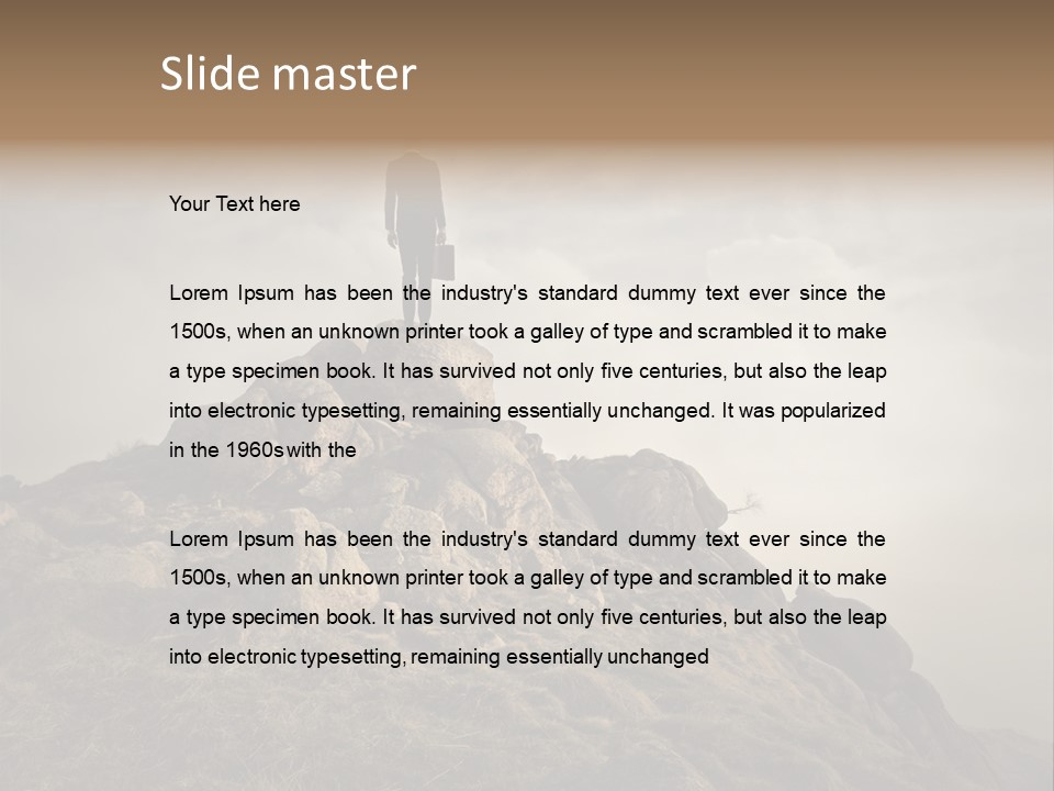 Sky Mountain Stone PowerPoint Template