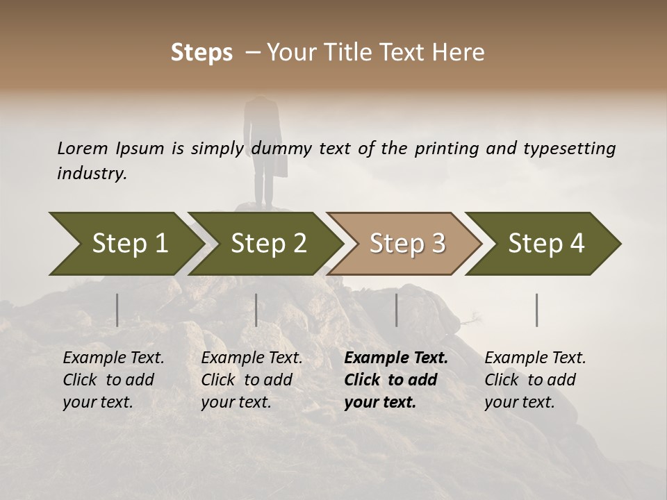 Sky Mountain Stone PowerPoint Template