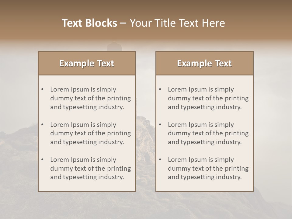 Sky Mountain Stone PowerPoint Template