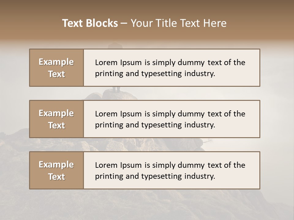 Sky Mountain Stone PowerPoint Template