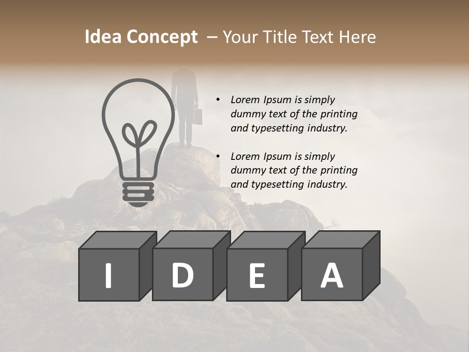 Sky Mountain Stone PowerPoint Template