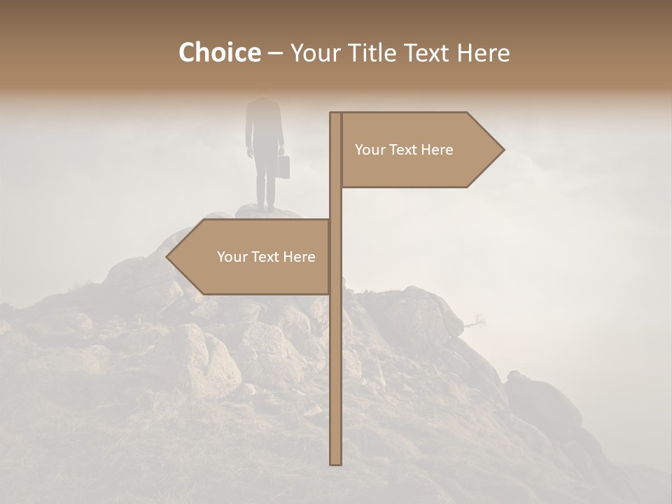 Sky Mountain Stone PowerPoint Template