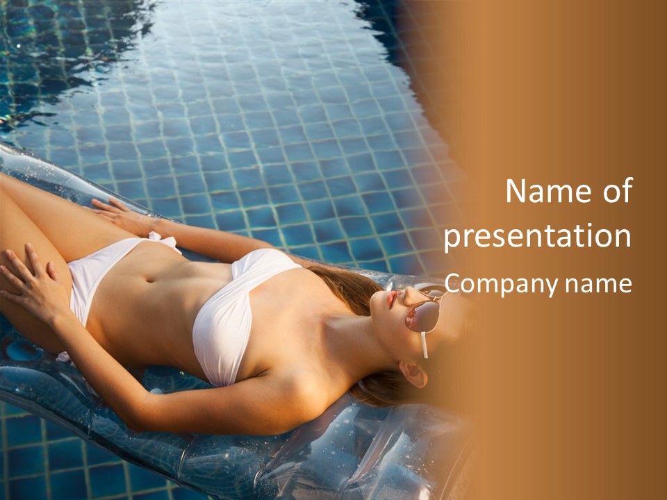 Fresh Bikini Girl PowerPoint Template