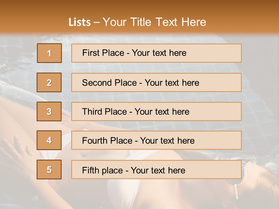 Fresh Bikini Girl PowerPoint Template