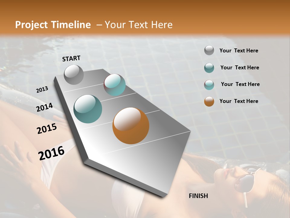 Fresh Bikini Girl PowerPoint Template