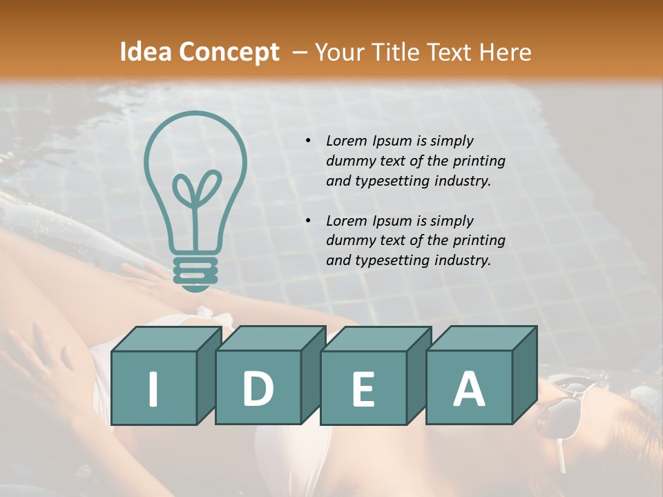 Fresh Bikini Girl PowerPoint Template