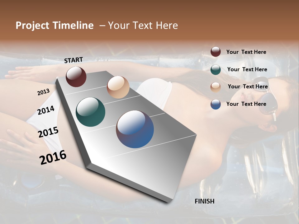 Happy Hotel Lying PowerPoint Template