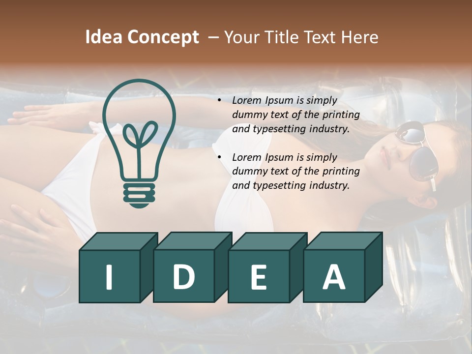 Happy Hotel Lying PowerPoint Template