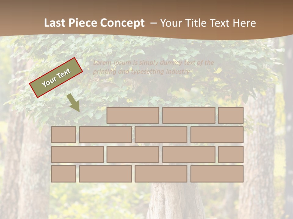 Gardening Stylish Branch PowerPoint Template