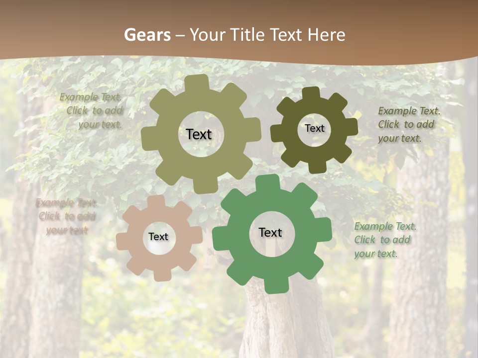 Gardening Stylish Branch PowerPoint Template