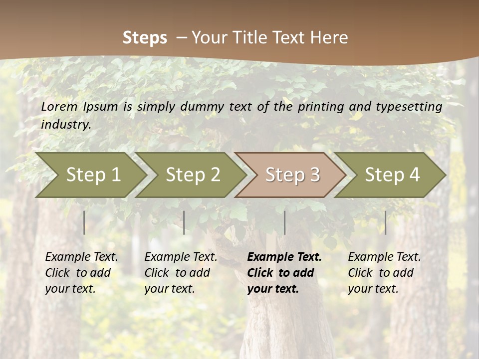 Gardening Stylish Branch PowerPoint Template