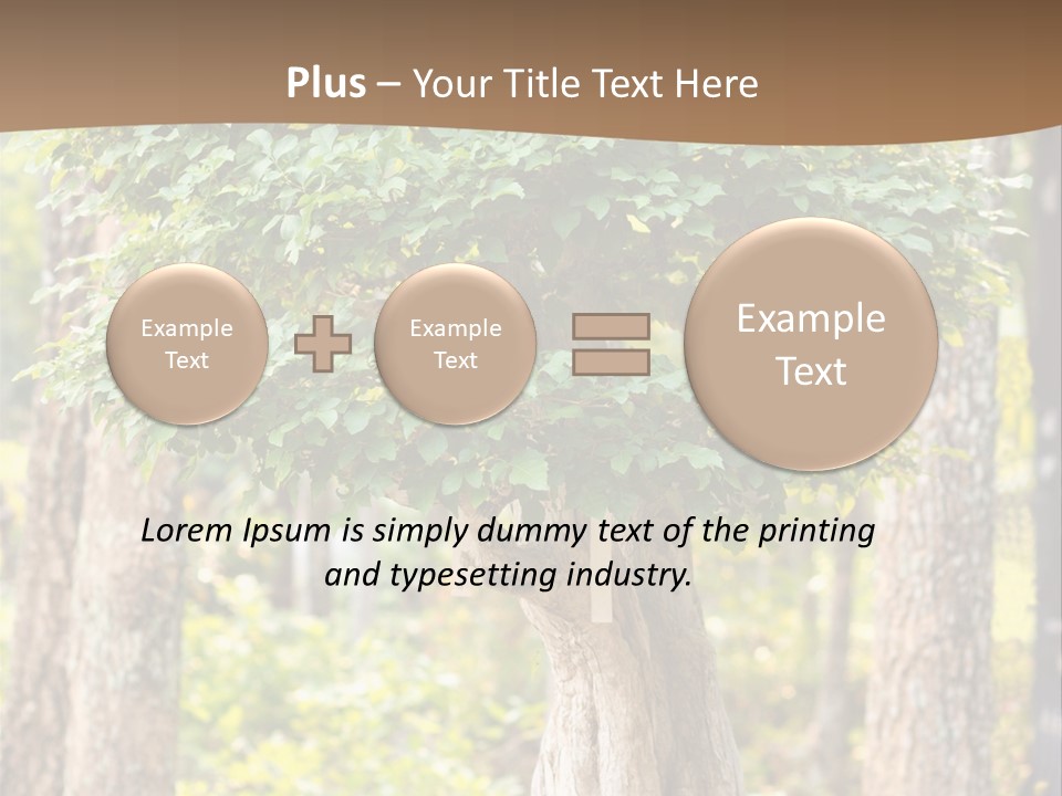 Gardening Stylish Branch PowerPoint Template