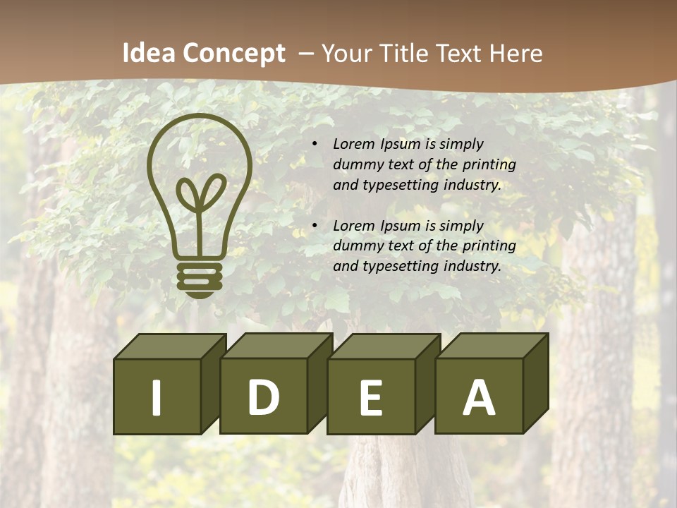 Gardening Stylish Branch PowerPoint Template