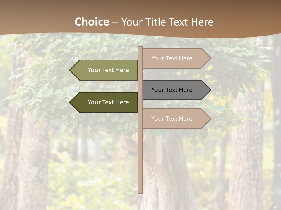 Gardening Stylish Branch PowerPoint Template