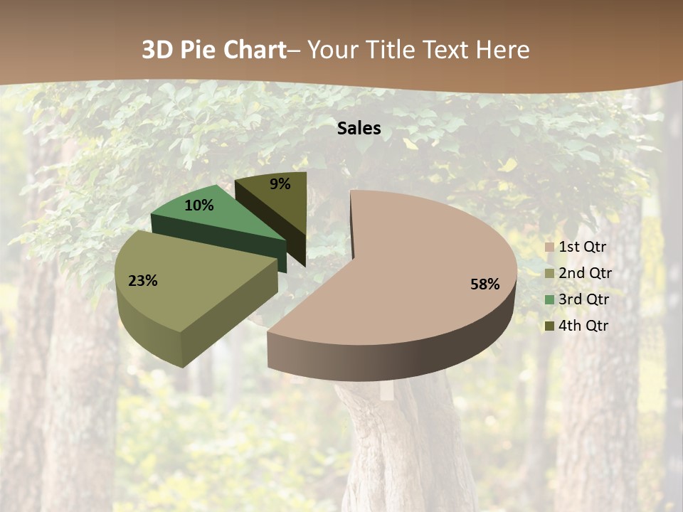 Gardening Stylish Branch PowerPoint Template