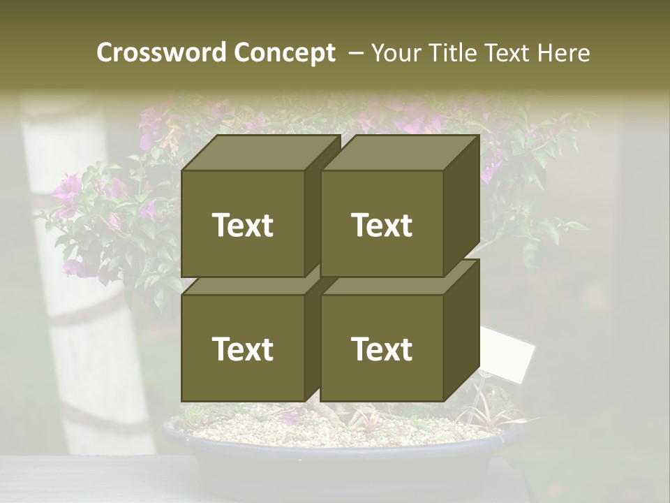 Bonsai Leaf Plant PowerPoint Template