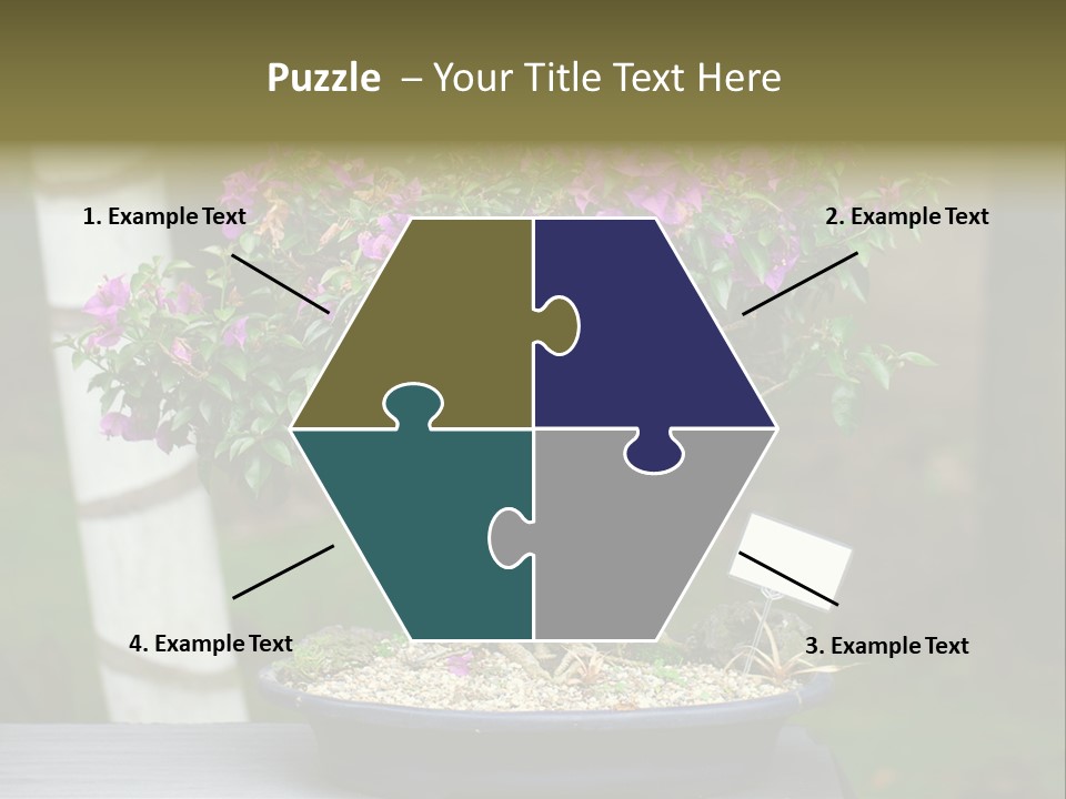 Bonsai Leaf Plant PowerPoint Template