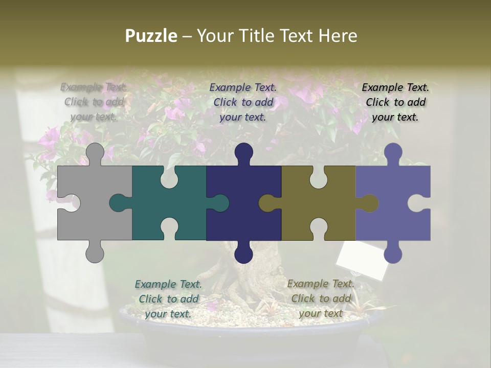 Bonsai Leaf Plant PowerPoint Template