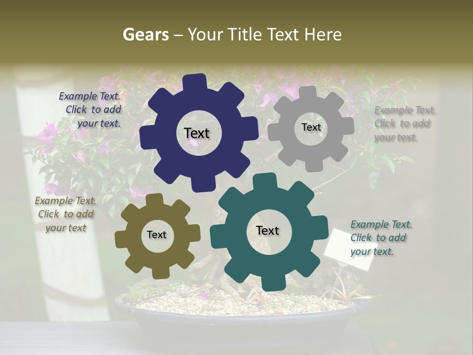 Bonsai Leaf Plant PowerPoint Template