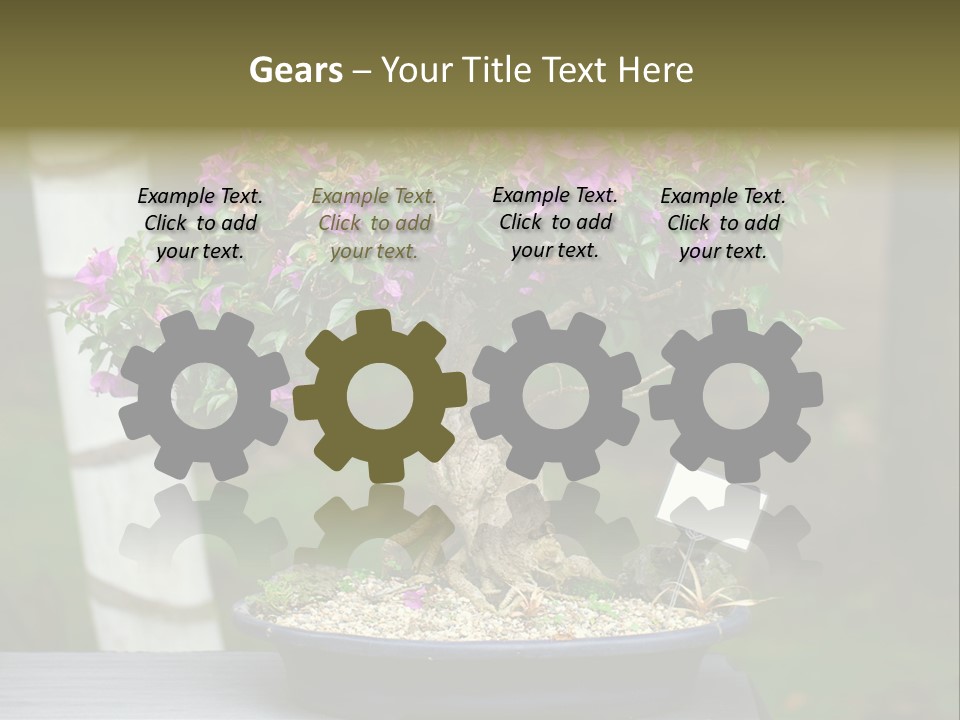 Bonsai Leaf Plant PowerPoint Template