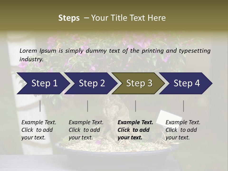 Bonsai Leaf Plant PowerPoint Template