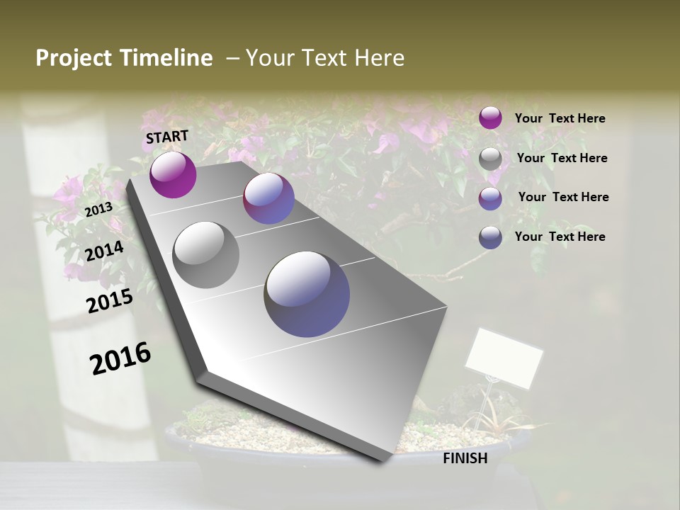 Bonsai Leaf Plant PowerPoint Template