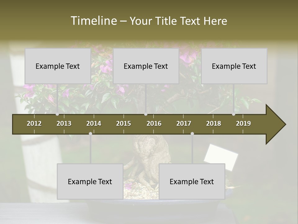 Bonsai Leaf Plant PowerPoint Template