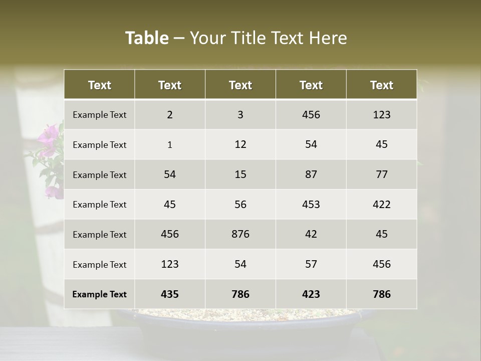 Bonsai Leaf Plant PowerPoint Template