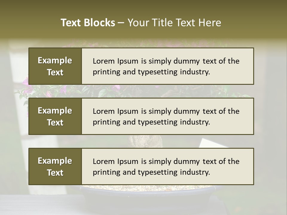 Bonsai Leaf Plant PowerPoint Template