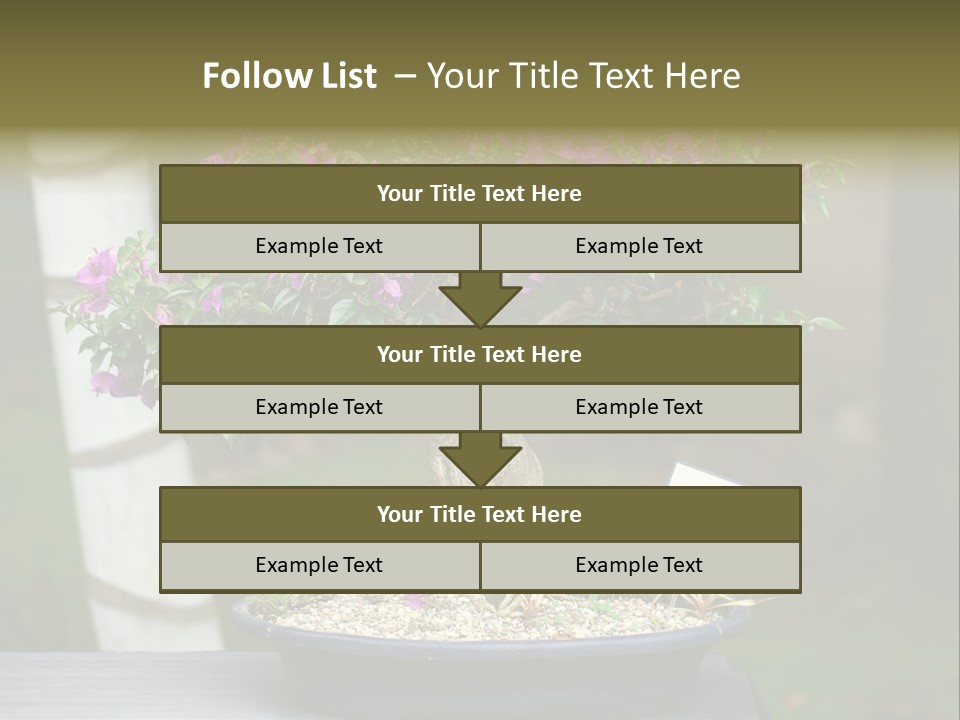 Bonsai Leaf Plant PowerPoint Template