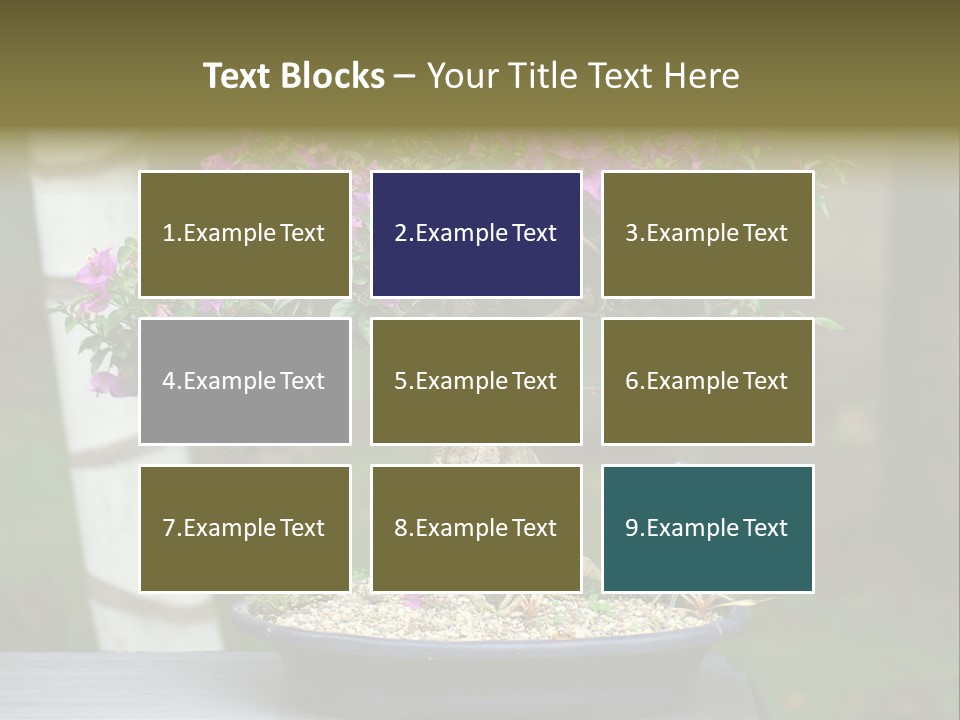 Bonsai Leaf Plant PowerPoint Template