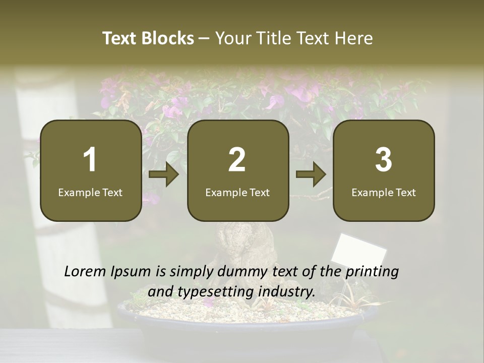 Bonsai Leaf Plant PowerPoint Template
