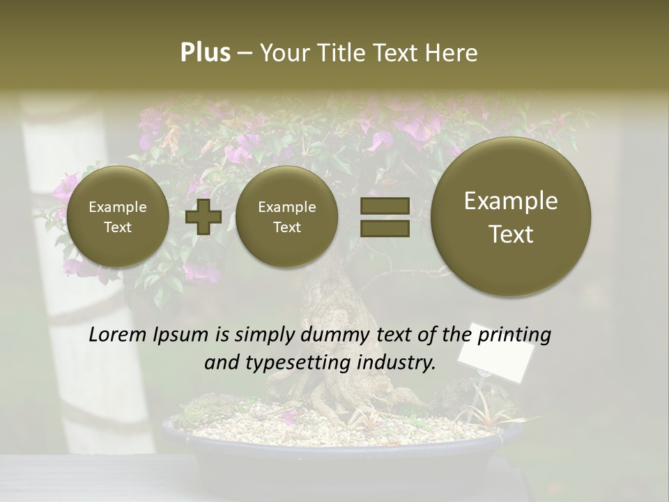 Bonsai Leaf Plant PowerPoint Template
