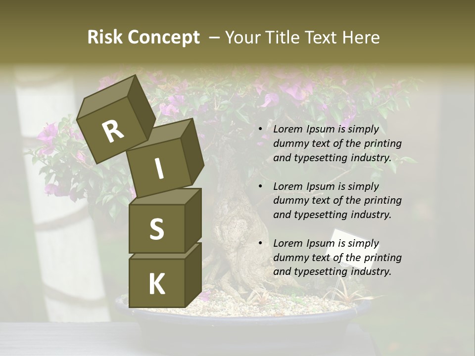 Bonsai Leaf Plant PowerPoint Template