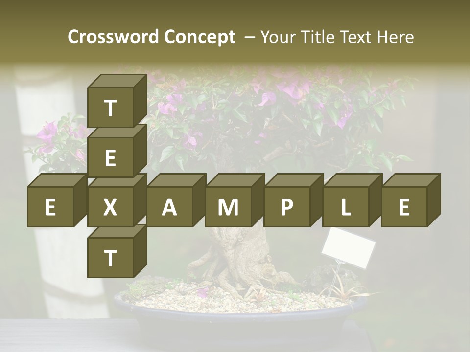 Bonsai Leaf Plant PowerPoint Template