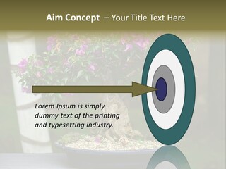 Bonsai Leaf Plant PowerPoint Template